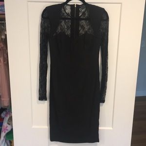 French connection lace sleeve dress